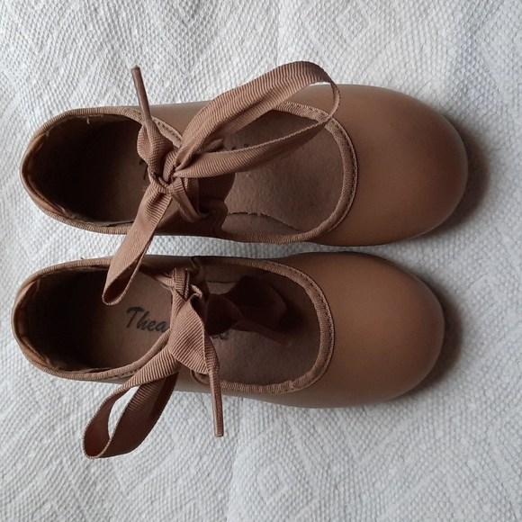 Little lady nude tap shoes sz 4 - Picture 1 of 3